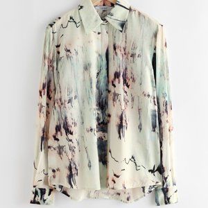 & Other Stories Watercolor Silky Shirt